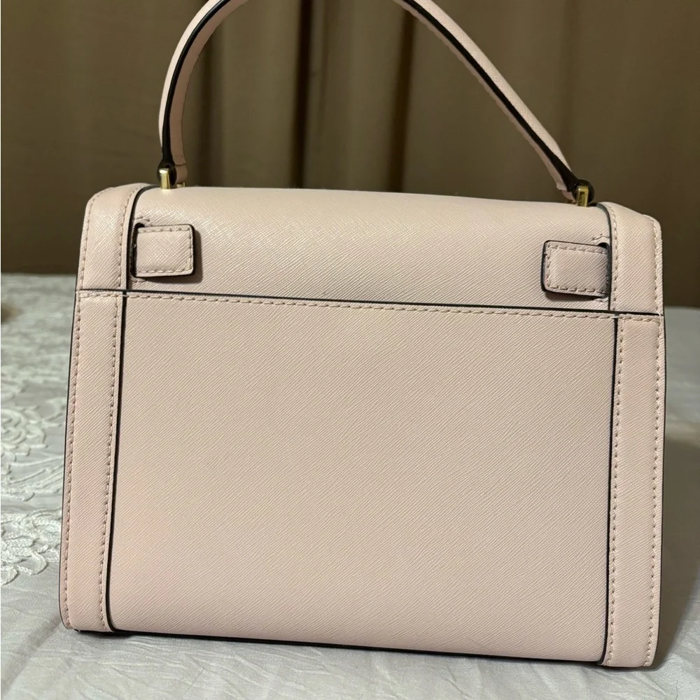 Michael Kors Like New Pink Dillon Studded Messenger Bag.